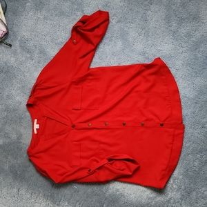 41 Hawthorn Red Blouse Large